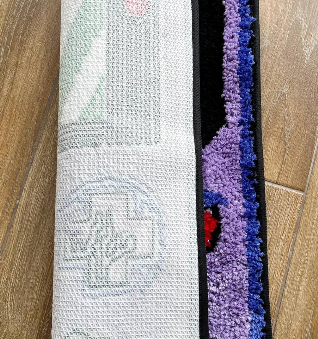 Purple Game Console Tufted Rug – Retro Flocking Carpet, Anti-Slip Cute Doormat (35.4” x 23.6”) for Aesthetic Home Decor - Image 4