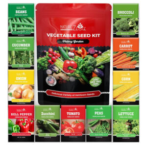 11 Heirloom Vegetable & Fruit Seeds for Planting – 4800+ Non-GMO Seeds | Survival Garden Seed Vault for Prepping & Home Gardening