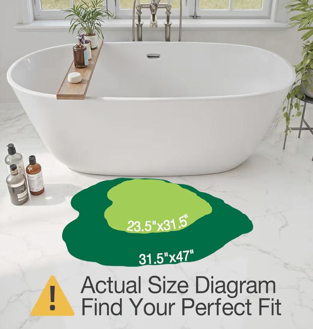 Monstera Bathroom Rug – Soft, Plush, Absorbent, Quick-Dry, Non-Slip Mat – Machine Washable, Green Leaf Design – 23.5”x31.5” for Bathroom, Shower, Bedroom, Kids Room - Image 7