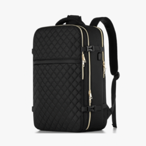 MOMUVO Large Travel Backpack for Women – Flight Approved Carry-On, Water-Resistant Laptop Backpack with USB Charging Port & Anti-Theft Design, Fits 17-Inch Laptop, Black