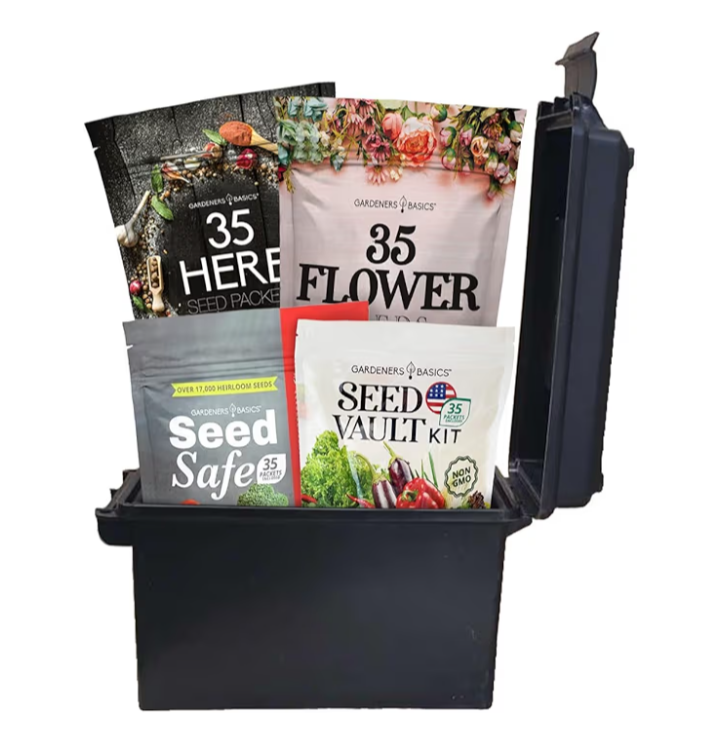 Ultimate Survival Seed Vault – 140 Heirloom Non-GMO Varieties | 73,000+ Seeds for Vegetables, Herbs & Flowers