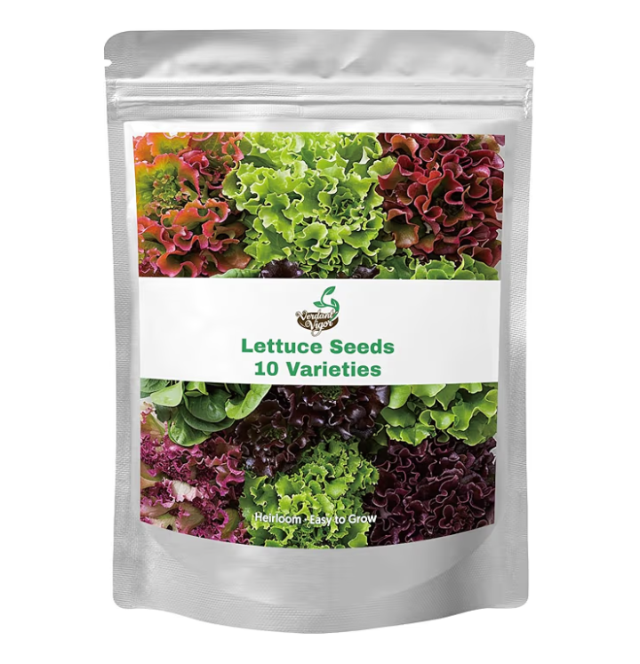 20,000+ Lettuce Seeds – 10 Heirloom Varieties for Indoor & Outdoor Planting | Non-GMO, High Germination | Includes Romaine, Iceberg, Boston, Bibb & More | Garden & Hydroponic Growing Kit