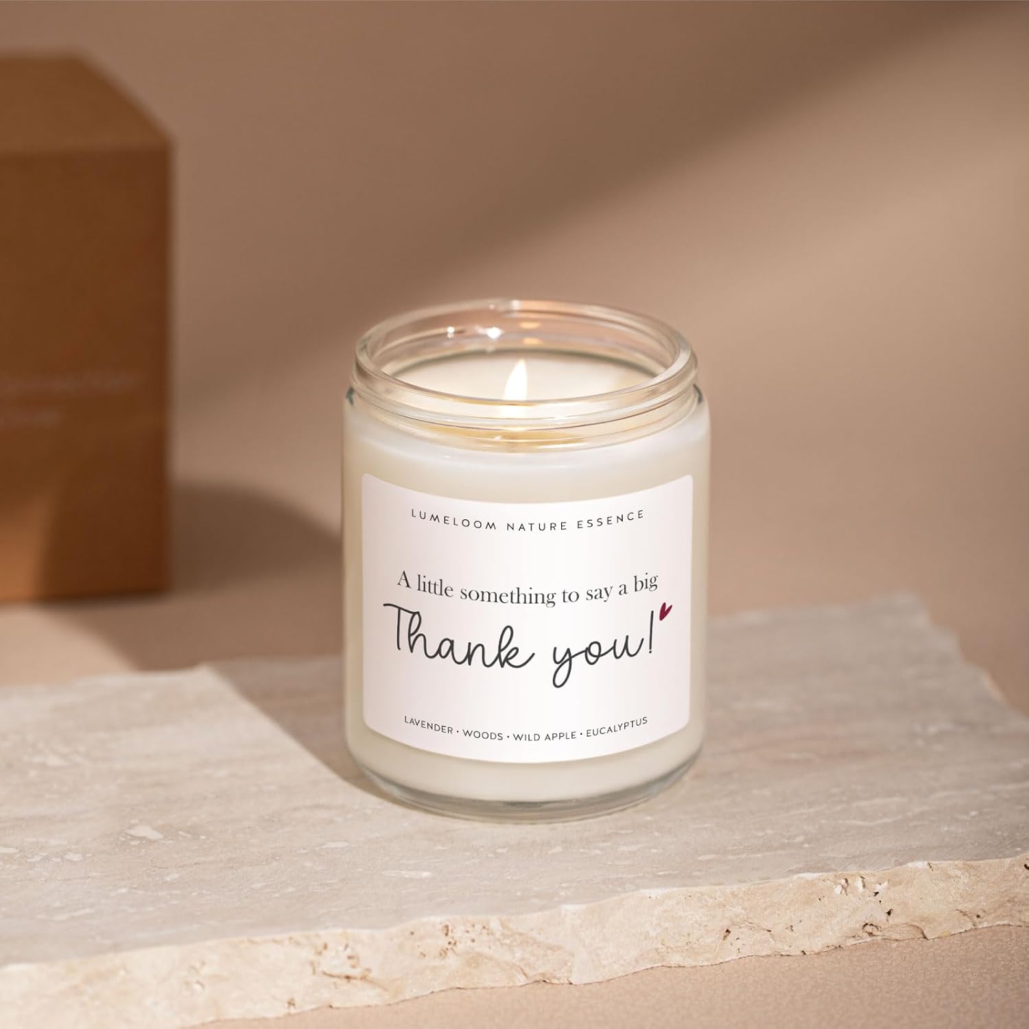 Thank You Candle Gift for Women & Men – 9oz Lavender Scented Soy Candle – Appreciation Gift for Teacher, Coworker, Boss, Nurse, Friend, or Hostess – Relaxing Aromatherapy Thank You Gift for Christmas or Any Occasion - Image 5