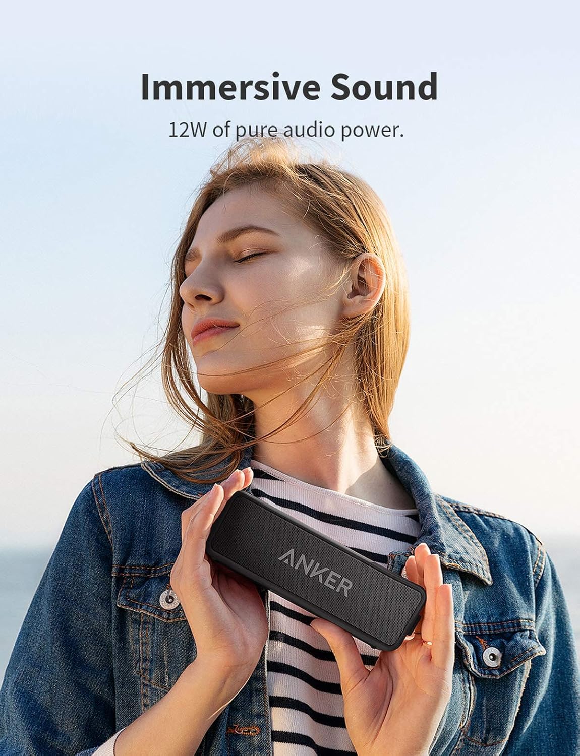 Anker Soundcore 2 Portable Bluetooth Speaker – Home, Outdoors, Travel, IPX7 Waterproof, 24H Playtime, BassUp Stereo Sound - Image 2