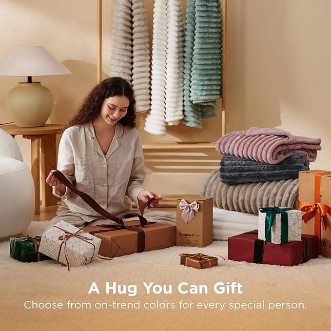 Bedsure GentleSoft Fleece Throw Blanket – White/Off-White 50x60”, Cozy Couch Throw for Women & Girls, Birthday, Dorm, Graduation, or Home Decor Gift - Image 7