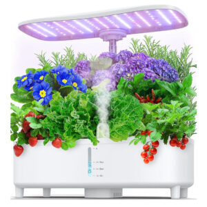 Hydroponics Growing System Kit – 15-Pod Indoor Garden with Misting Technology, 48W Grow Light, 5L Water Tank & Smart Timer | Herb Garden Starter Kit for Home, Apartment & Gardening Gifts for Men & Women