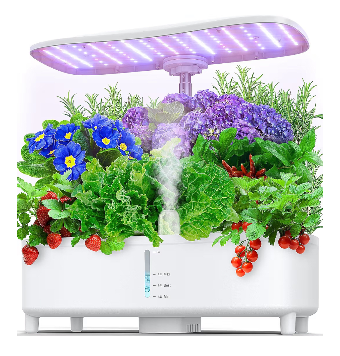 Hydroponics Growing System Kit – 15-Pod Indoor Garden with Misting Technology, 48W Grow Light, 5L Water Tank & Smart Timer | Herb Garden Starter Kit for Home, Apartment & Gardening Gifts for Men & Women