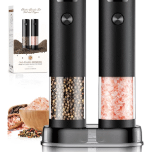 Electric Salt & Pepper Grinder Set – Automatic Battery-Powered Mills with LED Light, Adjustable Coarseness, Large Capacity, Ceramic Blades – Modern Kitchen Essential & Housewarming Gift