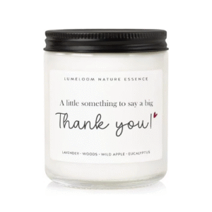 Thank You Candle Gift for Women & Men – 9oz Lavender Scented Soy Candle – Appreciation Gift for Teacher, Coworker, Boss, Nurse, Friend, or Hostess – Relaxing Aromatherapy Thank You Gift for Christmas or Any Occasion