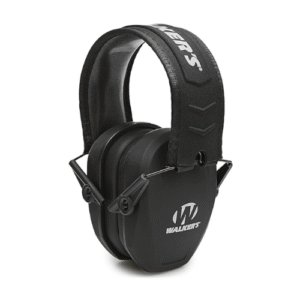 Walker’s Slim Passive Earmuff – Hearing Protection for Women & Youth, 27dB NRR, Foldable & Lightweight, FDE “Come and Take It”