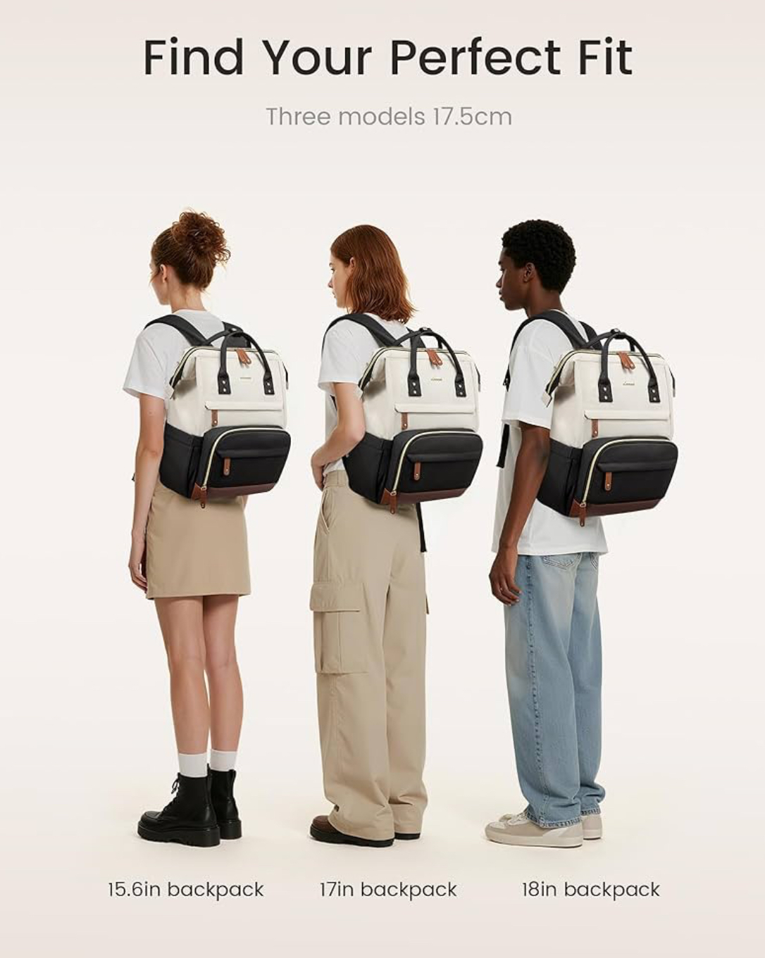 LOVEVOOK Waterproof Laptop Backpack for Women – 15.6” Work & Travel Bag - Image 4