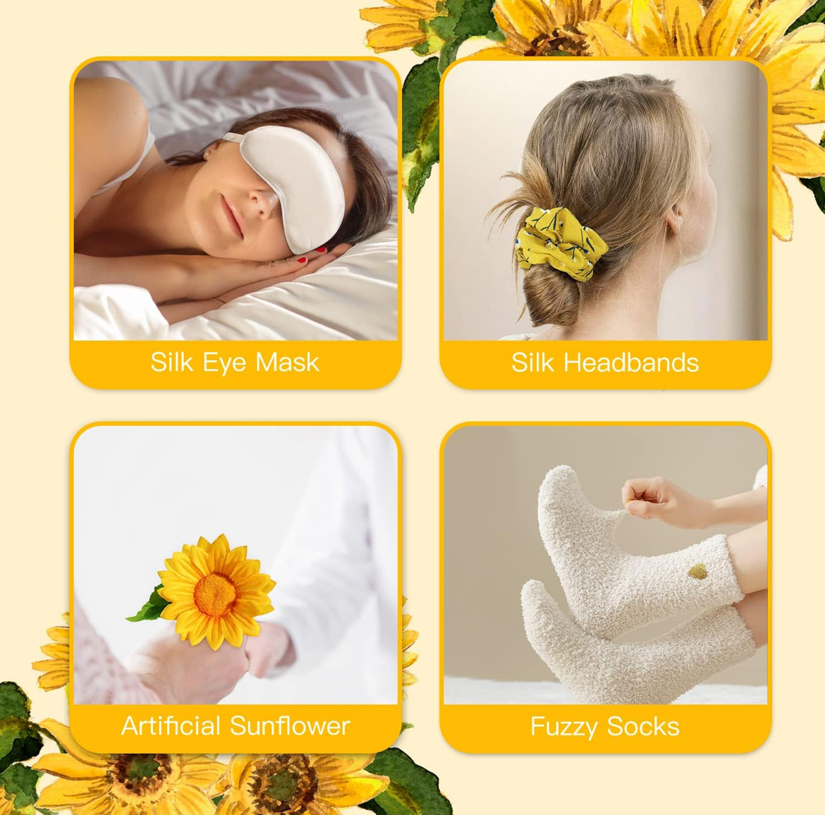 Sending Sunshine Gift Box for Women – Sunflower Spa Care Package with Wine Glass - Image 6